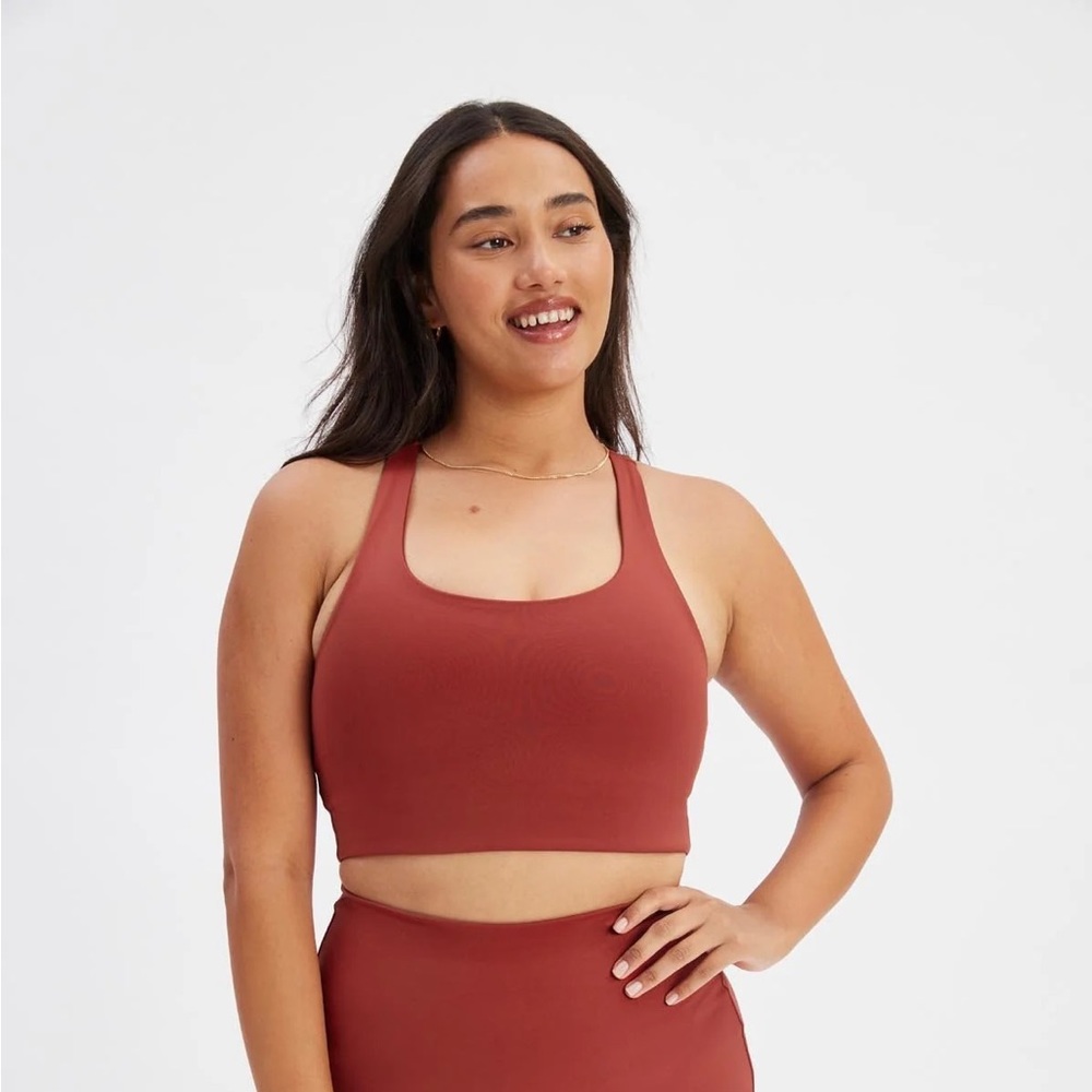 New with Tags Girlfriend Collective Paloma Bra in Ember, Size S